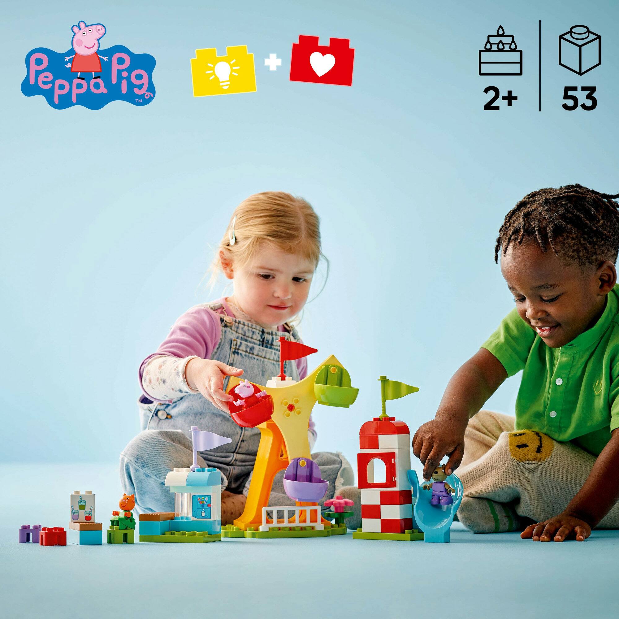 LEGO® DUPLO® Peppa Pig Funfair Pretend-Play Amusement Park Toddler Toy 10453
